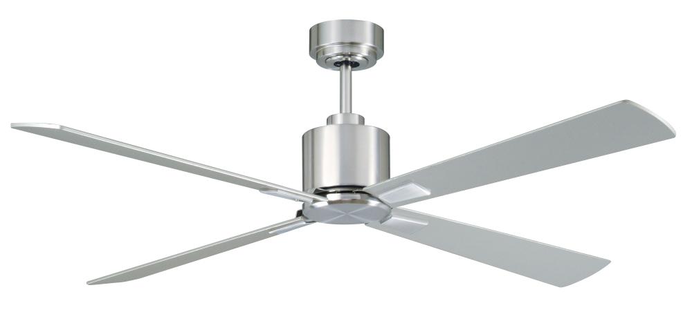 Lucci Air Climate Brushed Chrome and Silver 52-inch DC Ceiling Fan