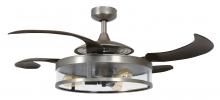 Beacon Lighting America 212928010 - Fanaway Classic Matt Nickel and Espresso Retractable 4-blade 48-inch 3-light Ceiling Fan