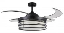 Beacon Lighting America 51101101 - Fanaway Luna Black 48-inch Retractable Ceiling Fan with Smoke Blades